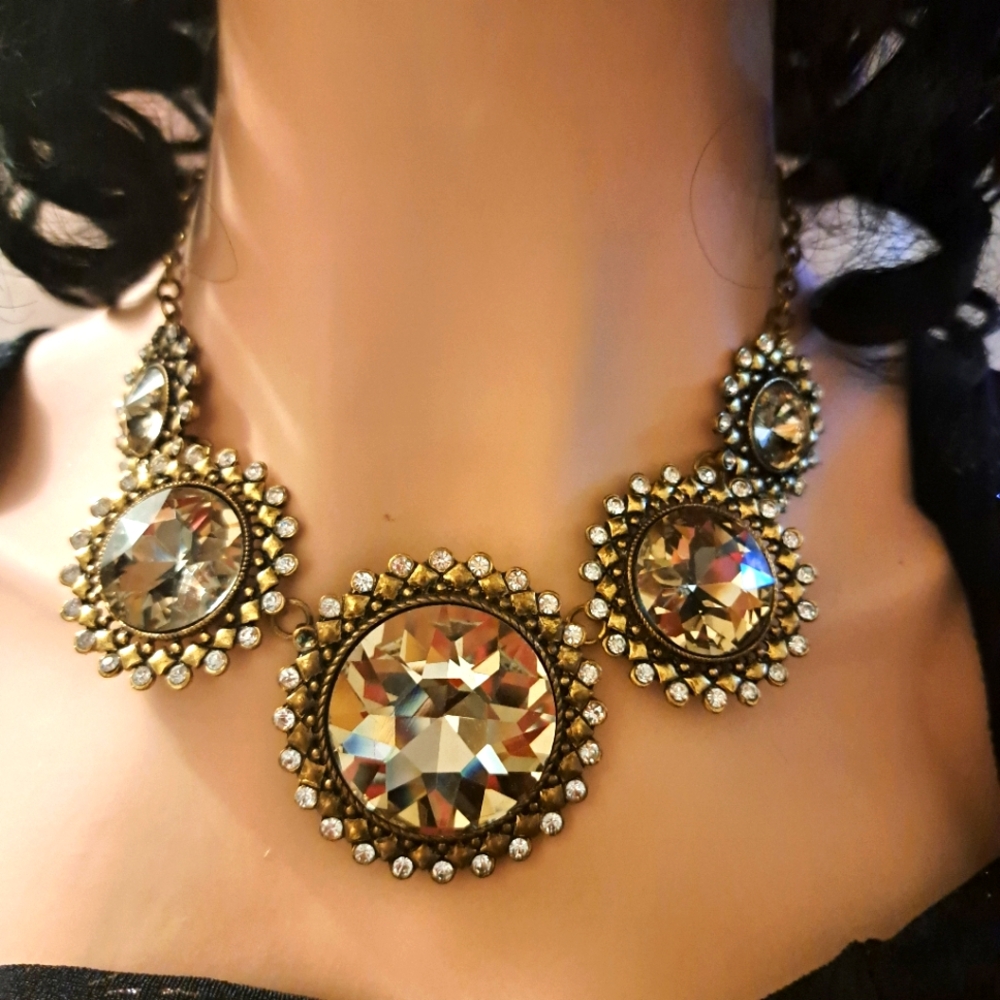 Elegant Large Stone Necklace